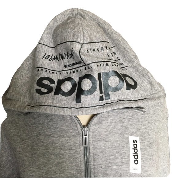 Adidas Quality Workmanship Unisex Hoodie Size Small Gray - Picture 3 of 12